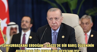 Cumhurbaşkanı Erdoğan: “Gazze'de bir barış düzeninin kurulması için fevkalade heyecanlıyız. Bunu da inşallah süratle devam ettireceğiz”
