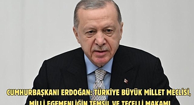 CUMHURBAŞKANI ERDOĞAN: TÜRKİYE BÜYÜK MİLLET MECLİSİ, MİLLİ EGEMENLİĞİN TEMSİL VE TECELLİ MAKAMI