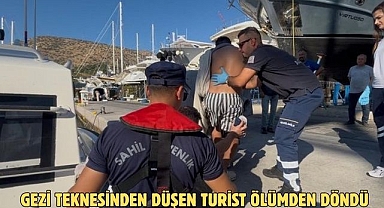 Gezi Teknesinden Düşen Turist Ölümden Döndü
