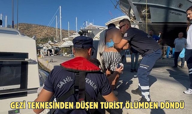 Gezi Teknesinden Düşen Turist Ölümden Döndü