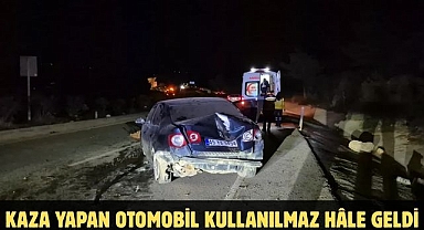 Kaza Yapan Otomobil Kullanılmaz Hâle Geldi