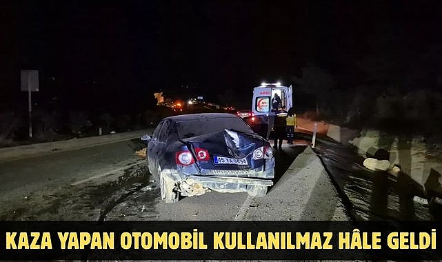 Kaza Yapan Otomobil Kullanılmaz Hâle Geldi