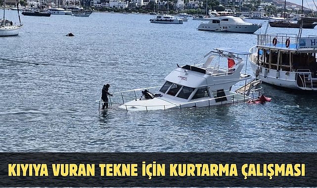 Kıyıya Vuran Tekne İçin Kurtarma Çalışması