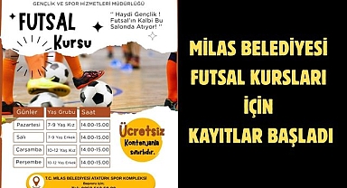 MİLAS BELEDİYESİ FUTSAL KURSLARI İÇİN KAYITLAR BAŞLADI