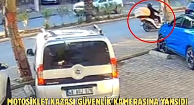 Motosiklet Kazası Güvenlik Kamerasına Yansıdı