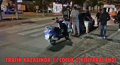 Trafik Kazasında 1'i Çocuk 2 Kişi Yaralandı
