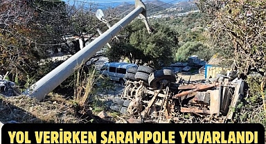 Yol Verirken Şarampole Yuvarlandı