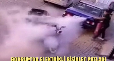 BODRUM’DA ELEKTRİKLİ BİSİKLET PATLADI