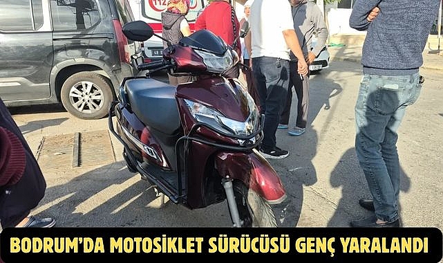 Bodrum'da Motosiklet Sürücüsü Genç Yaralandı