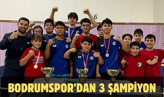 Bodrumspor’dan 3 Şampiyon