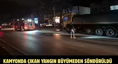 Kamyonda Çıkan Yangın Büyümeden Söndürüldü
