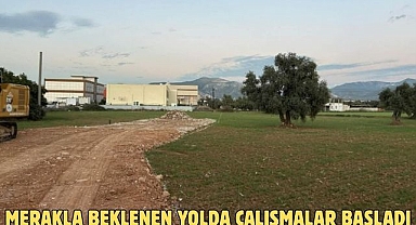 MERAKLA BEKLENEN YOLDA ÇALIŞMALAR BAŞLADI