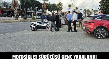 MOTOSİKLET SÜRÜCÜSÜ GENÇ YARALANDI