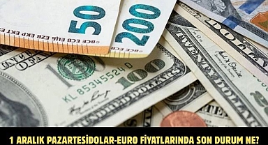 1 ARALIK PAZARTESİ DOLAR-EURO FİYATLARINDA SON DURUM NE?