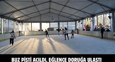 BUZ PİSTİ AÇILDI, EĞLENCE DORUĞA ULAŞTI