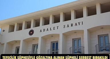 TEFECİLİK ŞÜPHESİYLE GÖZALTINA ALINAN ŞÜPHELİ SERBEST BIRAKILDI