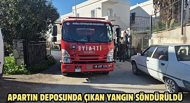 APARTIN DEPOSUNDA ÇIKAN YANGIN SÖNDÜRÜLDÜ