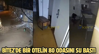 Bitez'de Bir Otelin 80 Odasını Su Bastı 