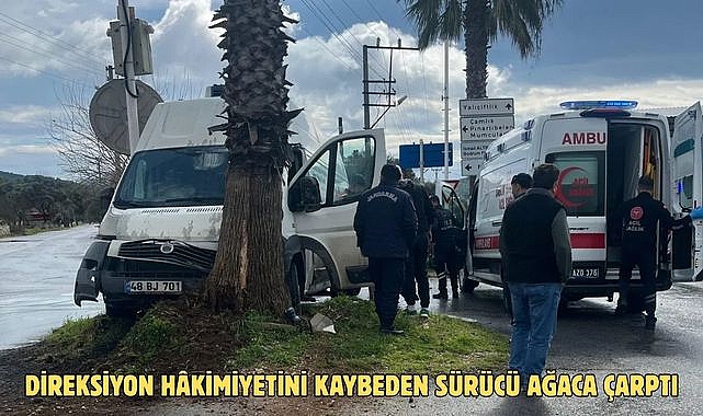 DİREKSİYON HÂKİMİYETİNİ KAYBEDEN SÜRÜCÜ AĞACA ÇARPTI