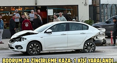 Bodrum'da zincirleme kaza: 1 Kişi Yaralandı