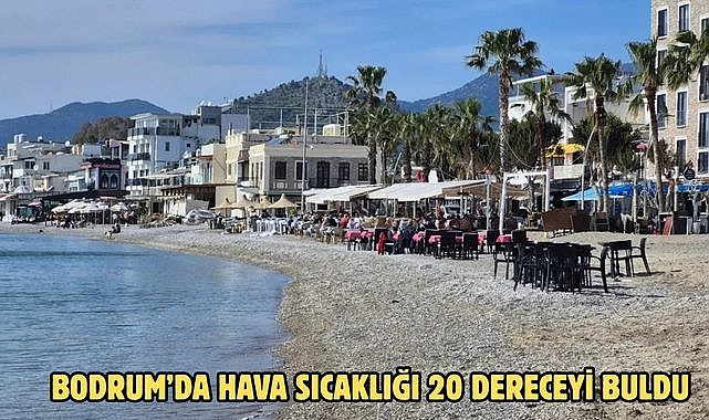 Hava sıcaklığının 20 derece ölçüldüğü Bodrum’da vatandaşlar güzel havanın tadını çıkarıyor