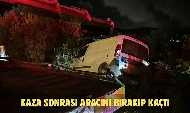 KAZA SONRASI ARACINI BIRAKIP KAÇTI