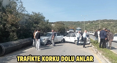 TRAFİKTE KORKU DOLU ANLAR