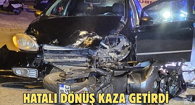 Hatalı Dönüş Kaza Getirdi