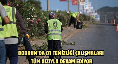 BODRUM’DA OT TEMİZLİĞİ ÇALIŞMALARI TÜM HIZIYLA DEVAM EDİYOR