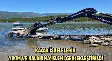 KAÇAK İSKELELERİN YIKIM VE KALDIRMA İŞLEMİ GERÇEKLEŞTİRİLDİ