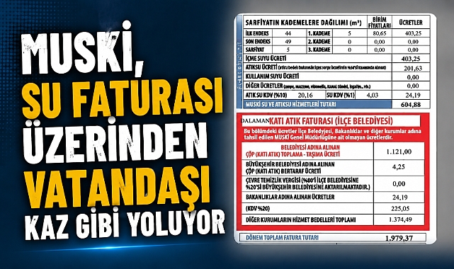 MUSKİ, SU FATURASI ÜZERİNDEN VATANDAŞI KAZ GİBİ YOLUYOR