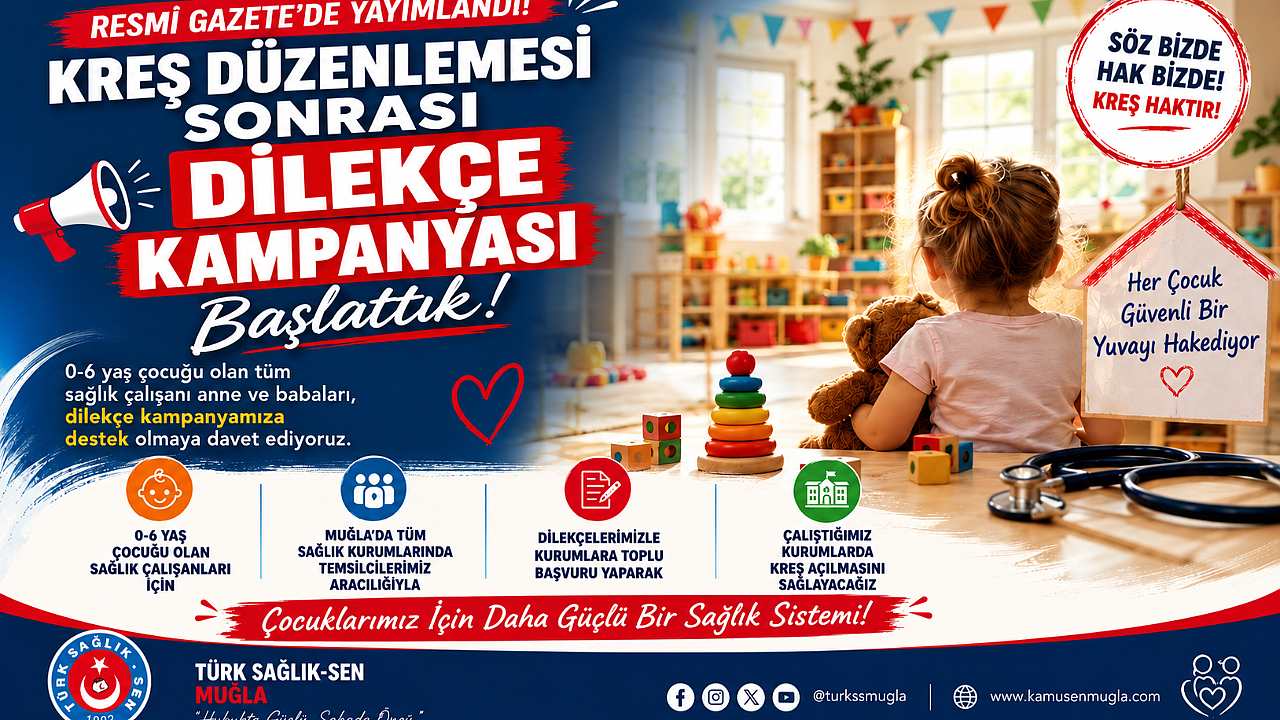 Türk Sağlık-Sen’den 7/24 Kreş İçin Dilekçe Kampanyası